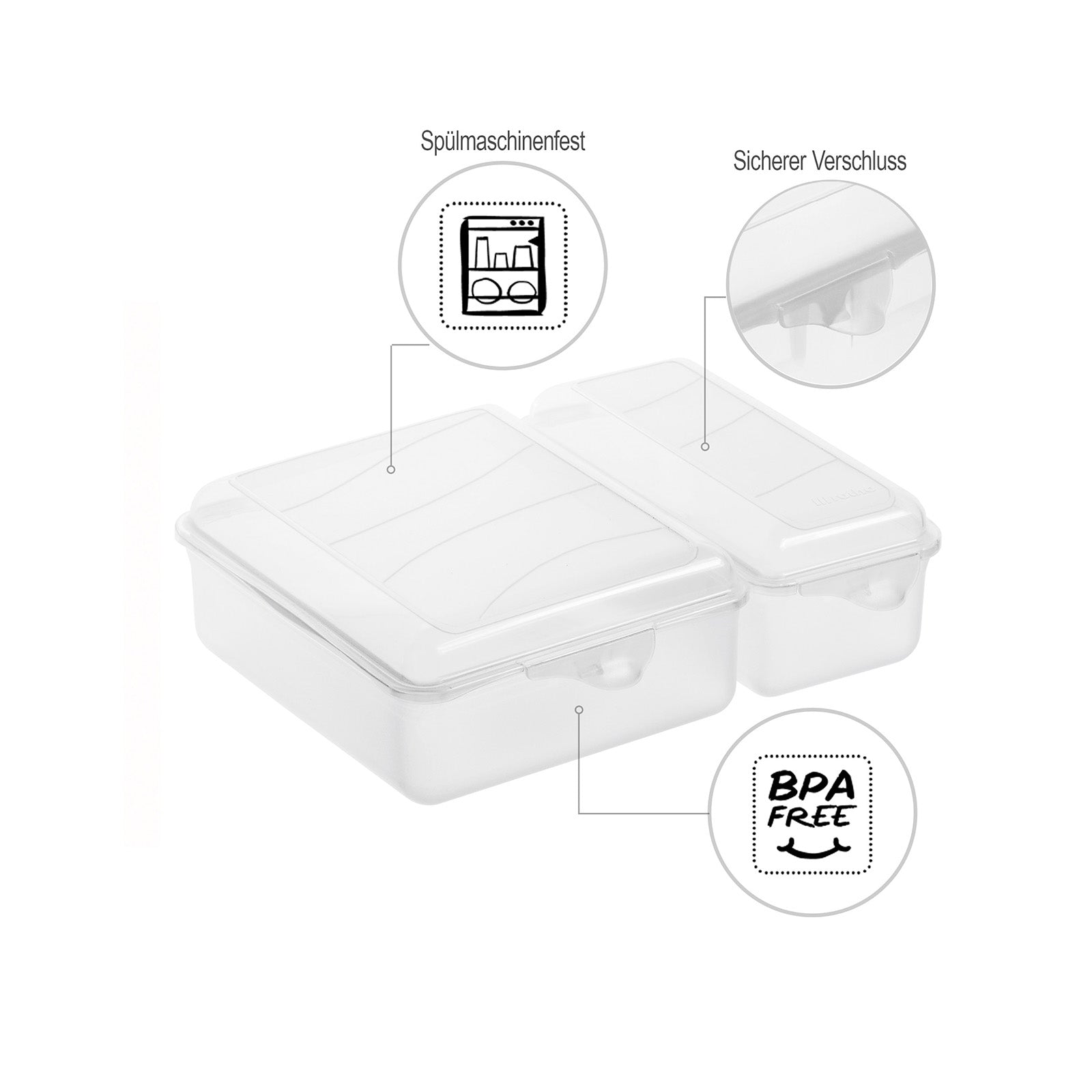 rotho-fun-box-1-05-l-0-55-l-transparent-mit-klippverschluss image 8