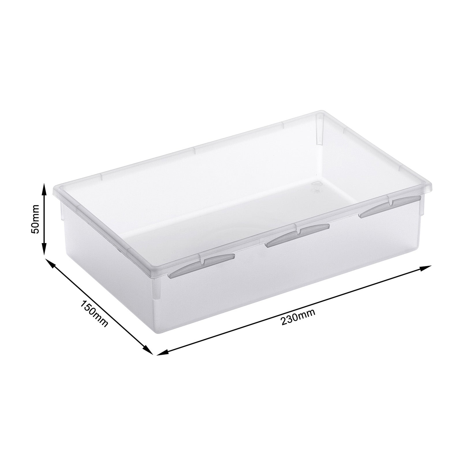 rotho-basic-ordnungssystem-23x15-cm-schubladenorganizer-transparent image 3