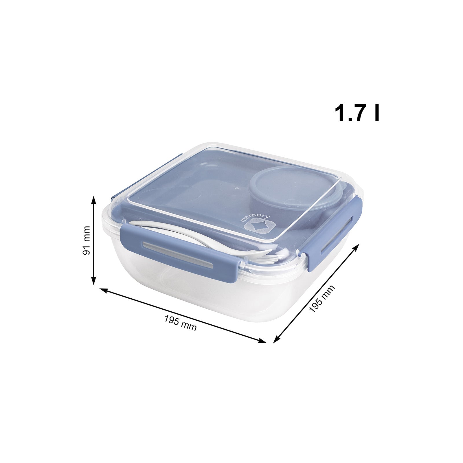 rotho-memory-salatbox-1-7l-horizontblau-besteck image 7