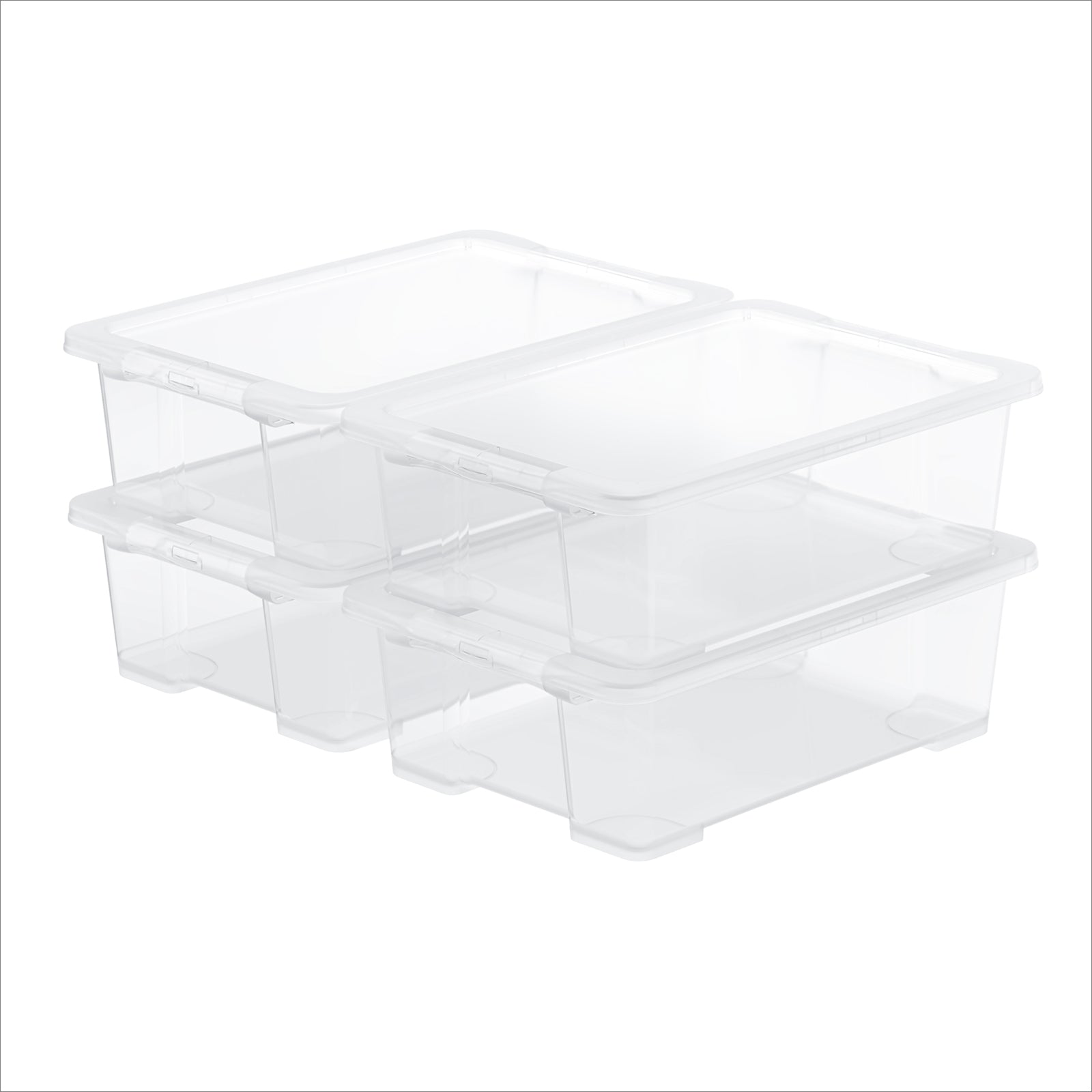 rotho-core-basic-box-30l-transparent-4er-set-mit-deckel image 1