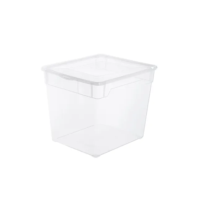 rotho-clear-aufbewahrungsbox-31-l-transparent-mit-deckel-stapelbar image 1
