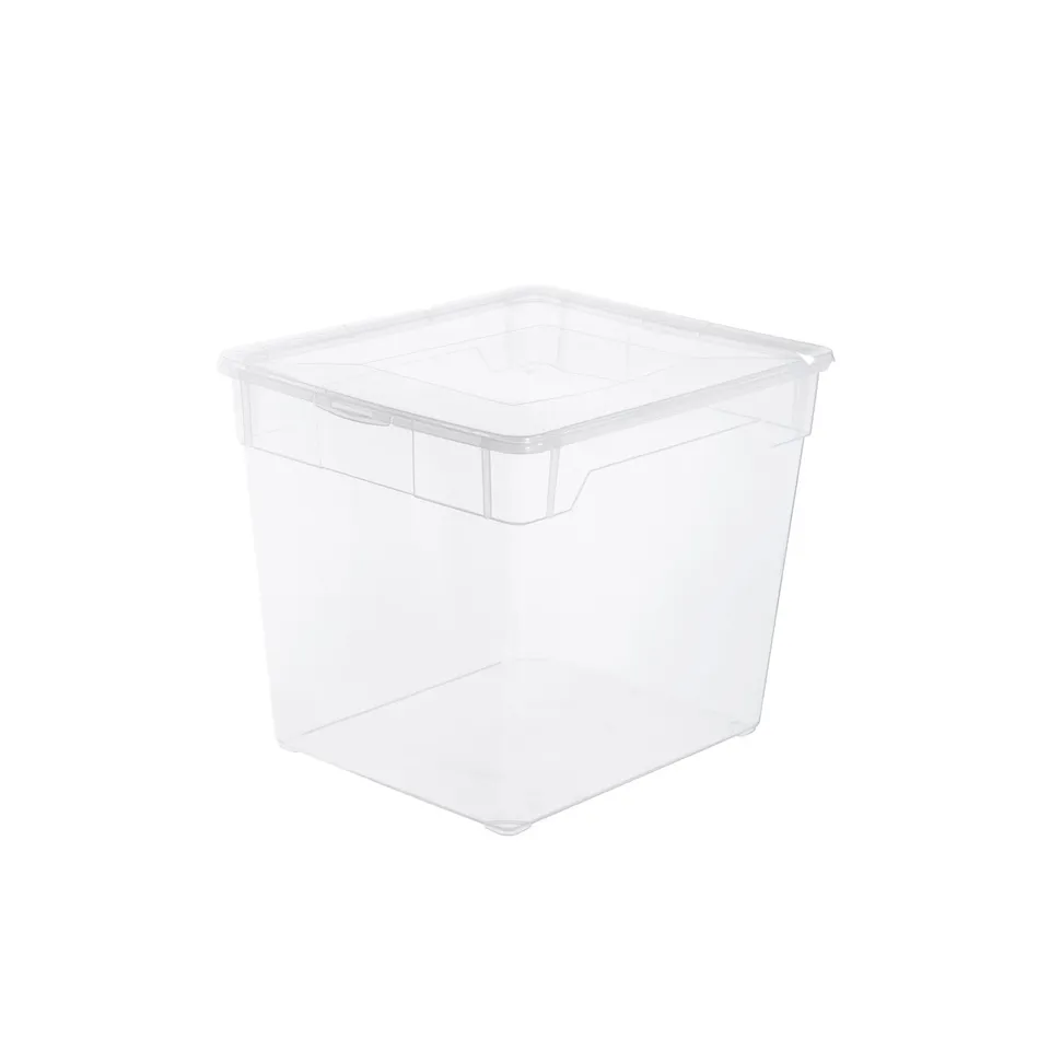 rotho-clear-aufbewahrungsbox-31-l-transparent-mit-deckel-stapelbar image 1