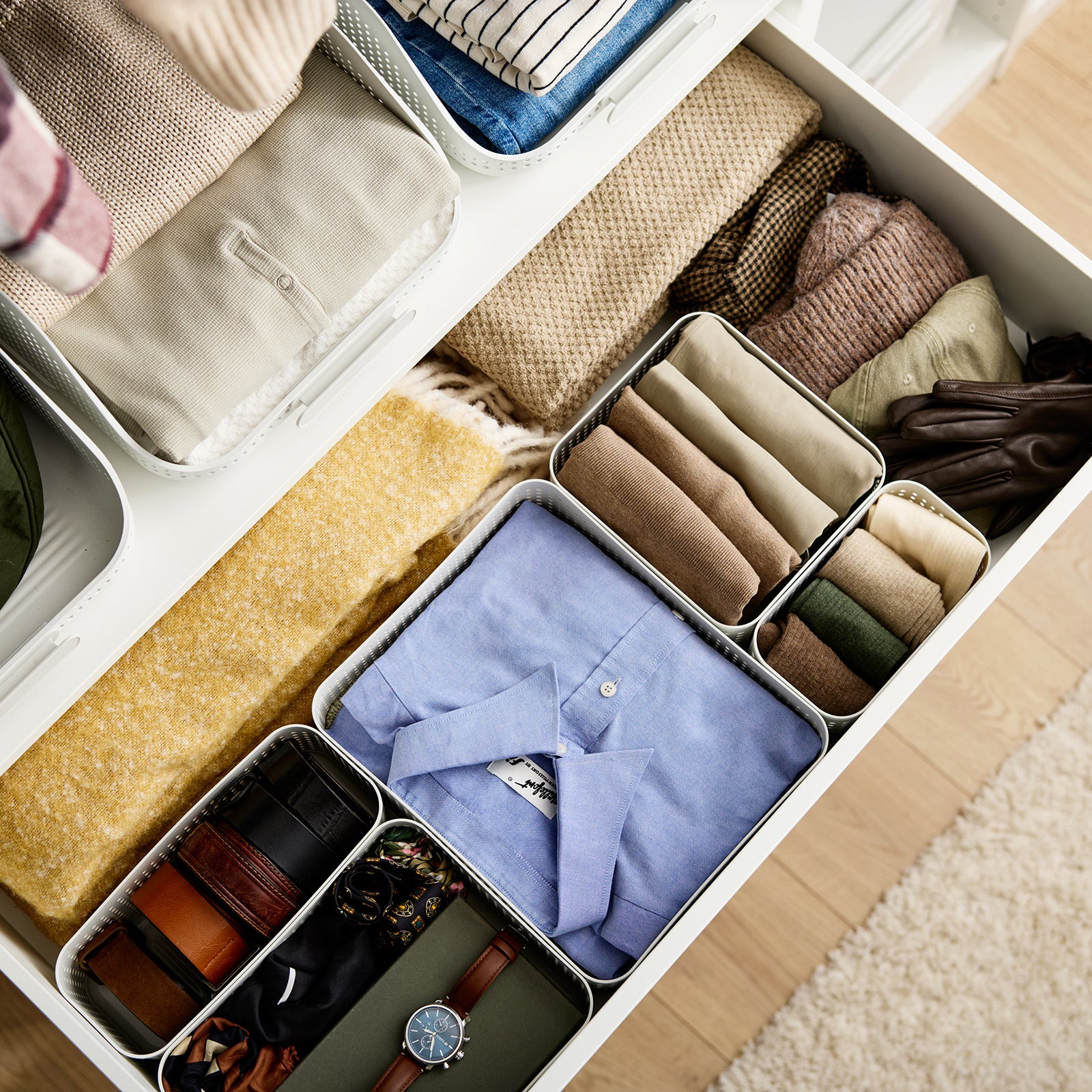 rotho-wop-korb-l-wei-4er-set-schrank-organizer image 4
