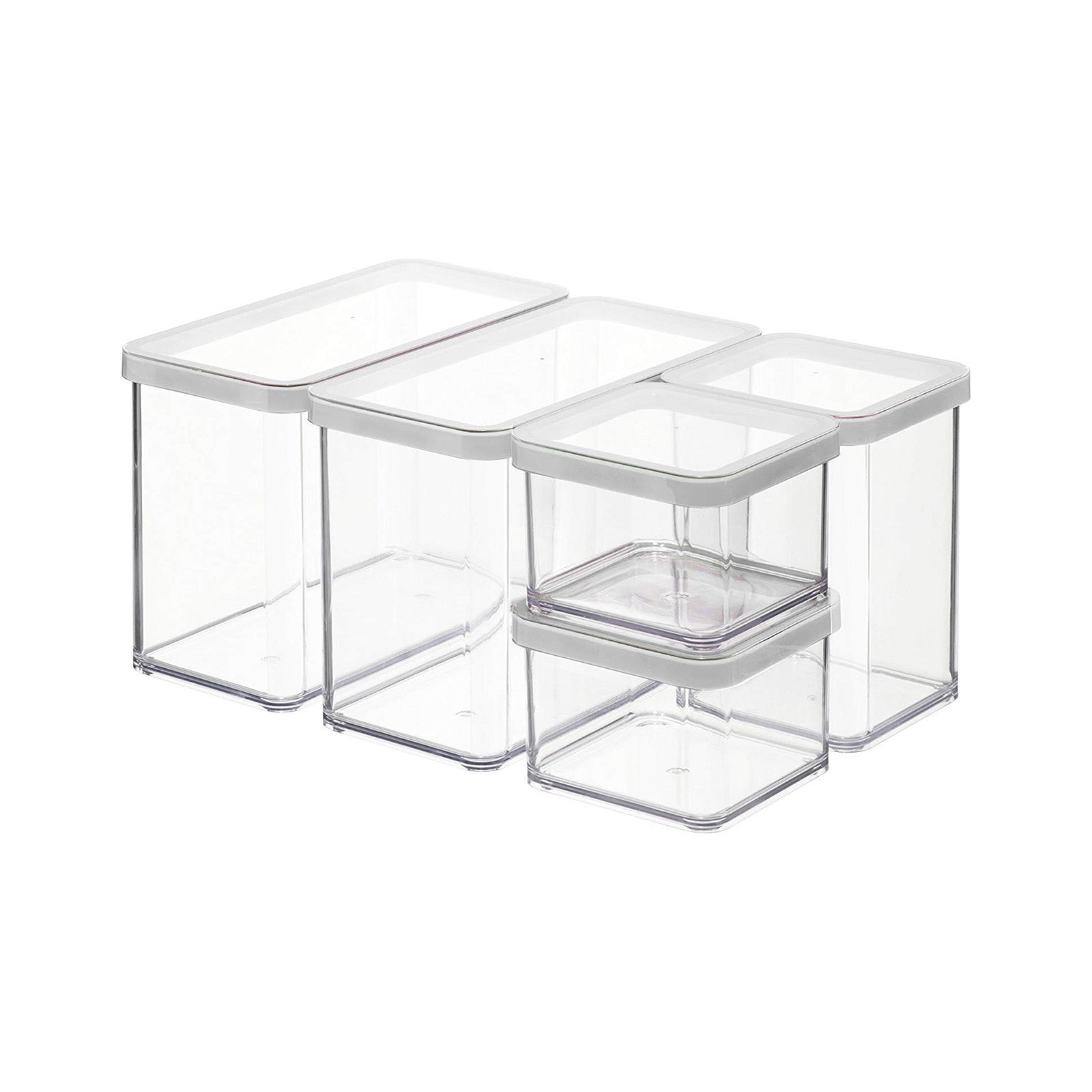 rotho-loft-vorratsdosen-5er-set-transparent-rot-aromadicht image 1