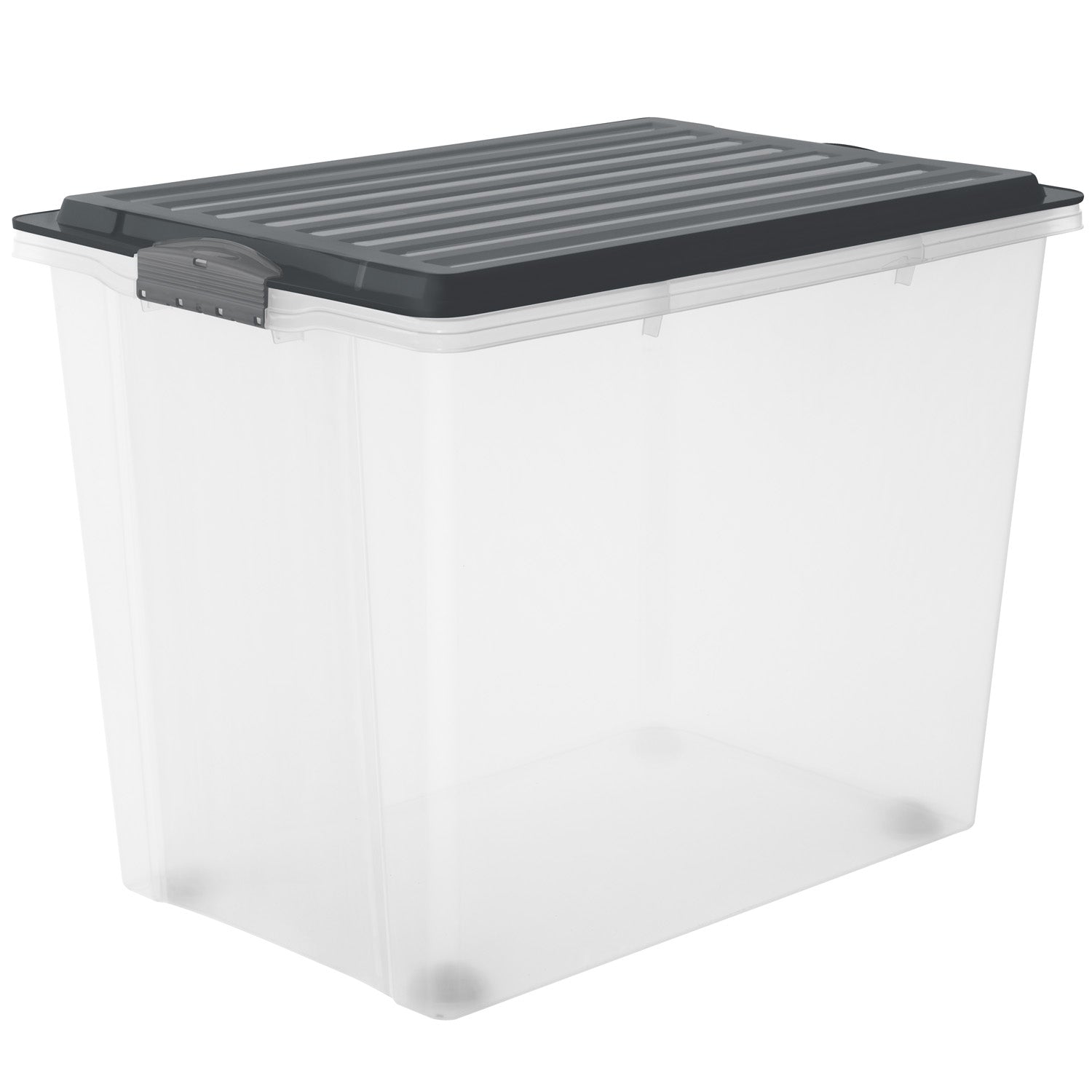 rotho-compact-stapelbox-mit-rollen-a3-70-l-anthrazit-stapelbar image 3