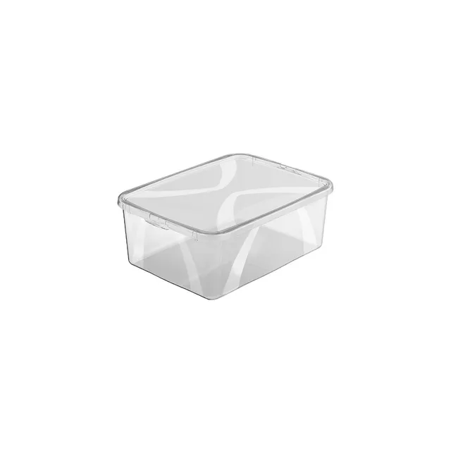 rotho-lona-box-10-l-aufbewahrungsbox-transparent-mit-deckel-stapelbar image 1