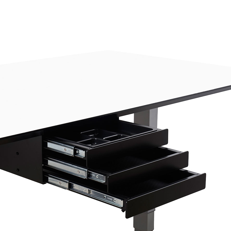 lento-tri3-schublade-unterbau-schublade-schwarz-3-f-cher-stahl image 2