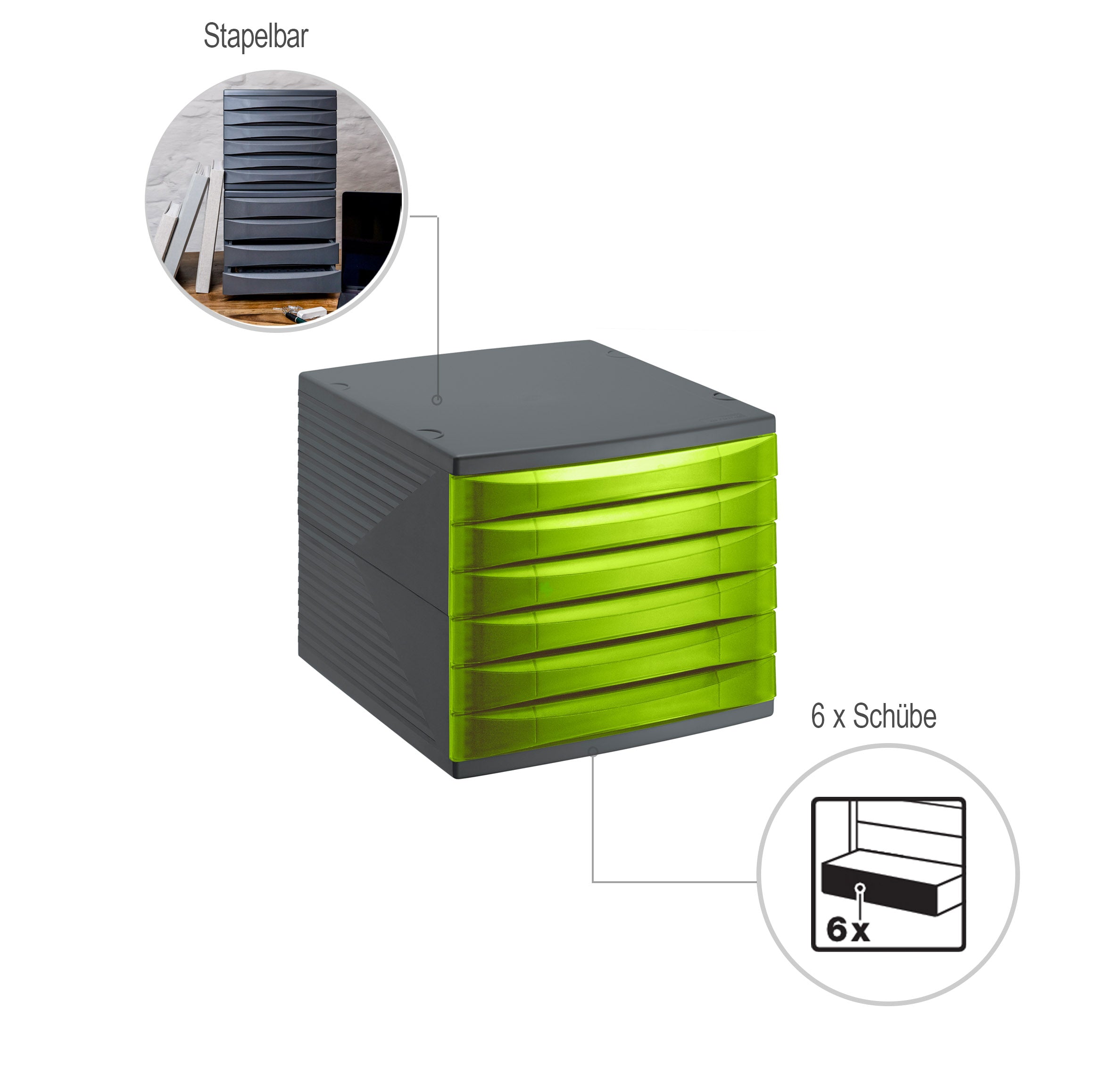 rotho-quadra-b-robox-a4-schubladenbox-6-sch-be-anthrazit image 8