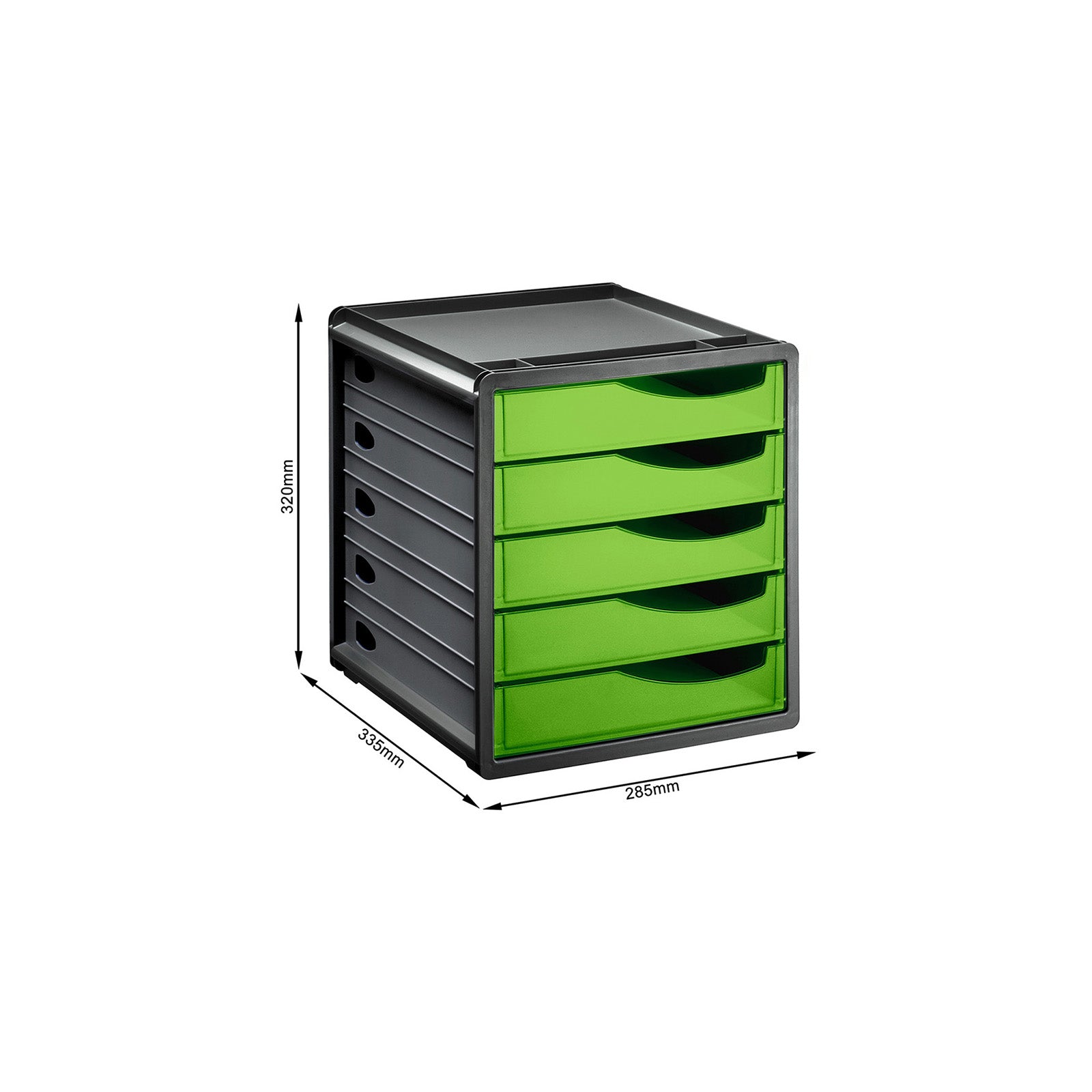 rotho-space-schubladenbox-5-sch-be-din-a4-gr-n-transparent image 5