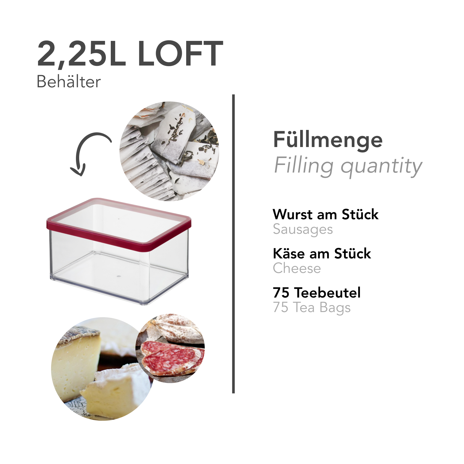 rotho-loft-vorratsdose-2-25l-transparent-rot-aromadicht image 6
