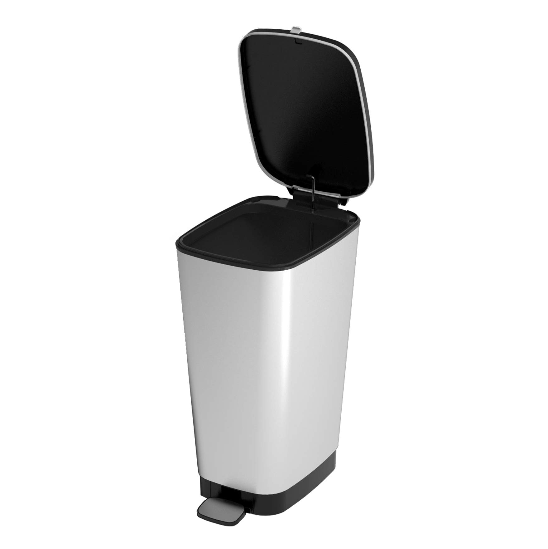 curver-chic-treteimer-6l-silber-metallic-mit-pedal image 2