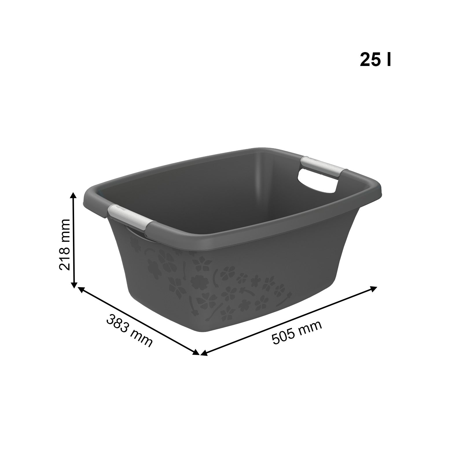 rotho-flowers-w-schewanne-25l-anthrazit image 8