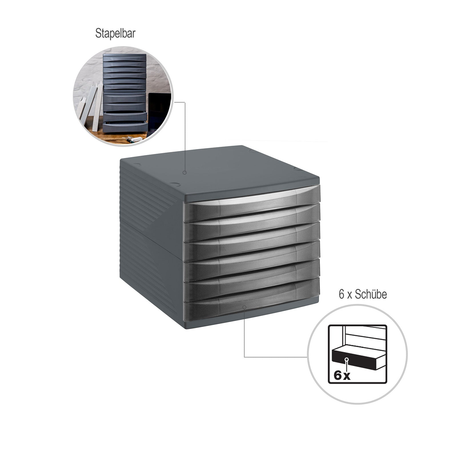 rotho-quadra-b-robox-a4-schubladenbox-6-sch-be-anthrazit image 4