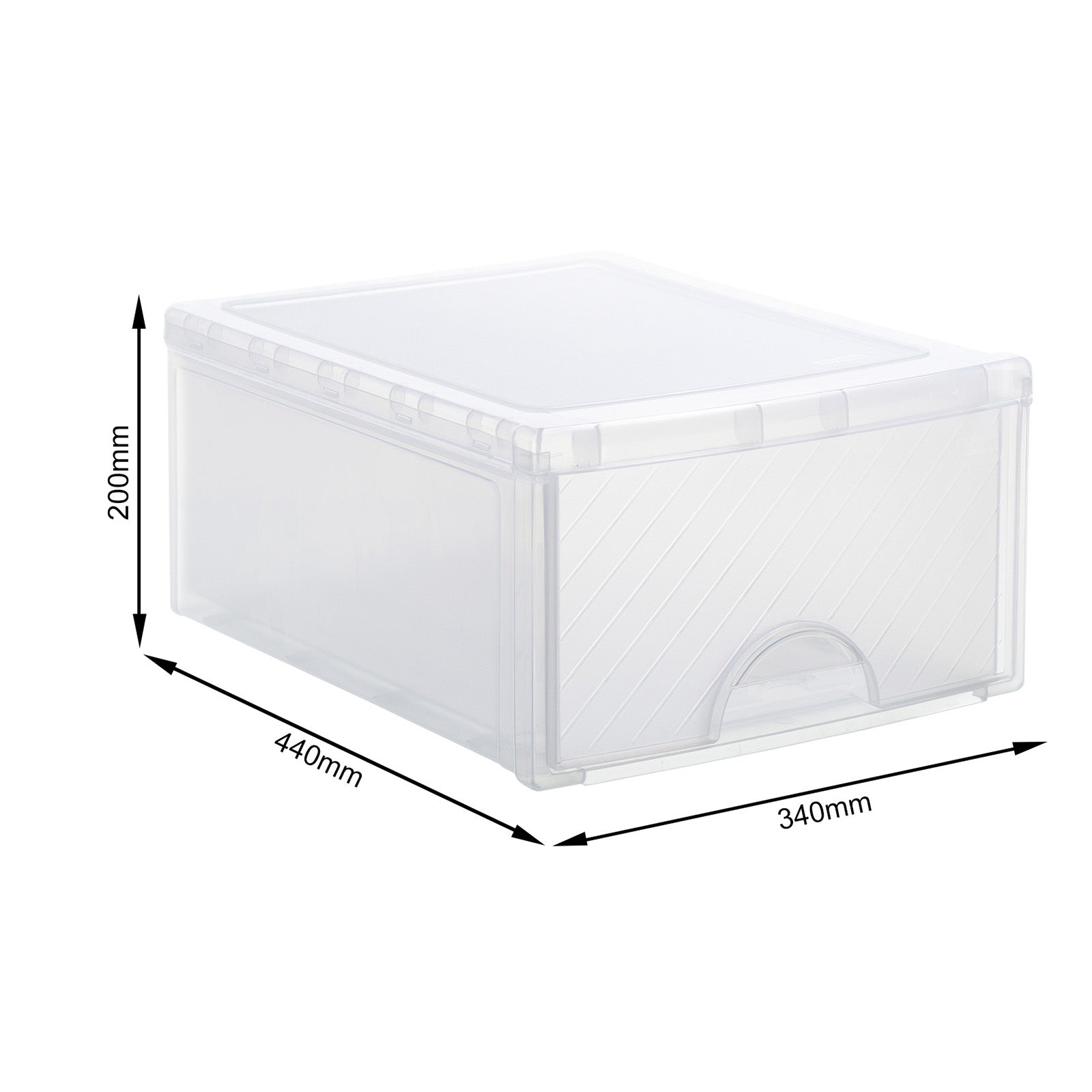 rotho-frontbox-schubladenbox-18-l-transparent-1-fach image 3