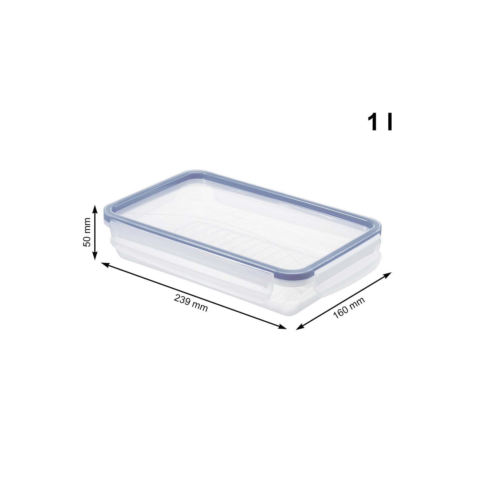 rotho-clic-lock-frischhaltedose-1-l-transparent-flach image 7