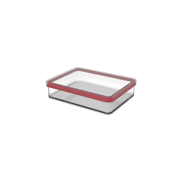 rotho-loft-vorratsdose-1-0-l-transparent-rot-breit image 1