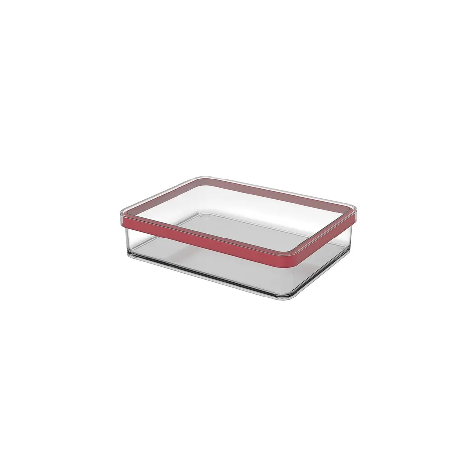 rotho-loft-vorratsdose-1-0-l-transparent-rot-breit image 1