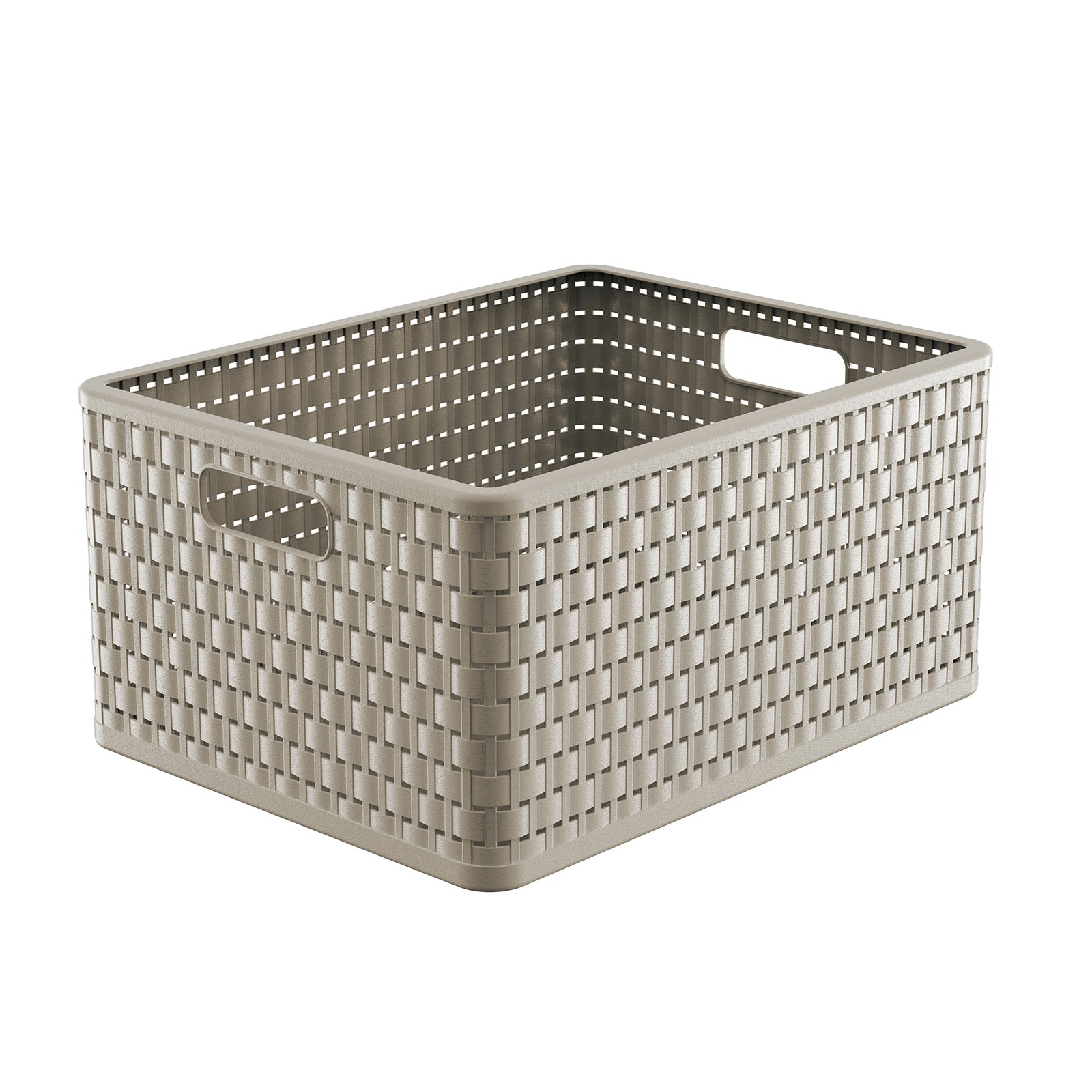 rotho-country-korb-din-a4-plus-28-l-anthrazit-rattan-optik image 2