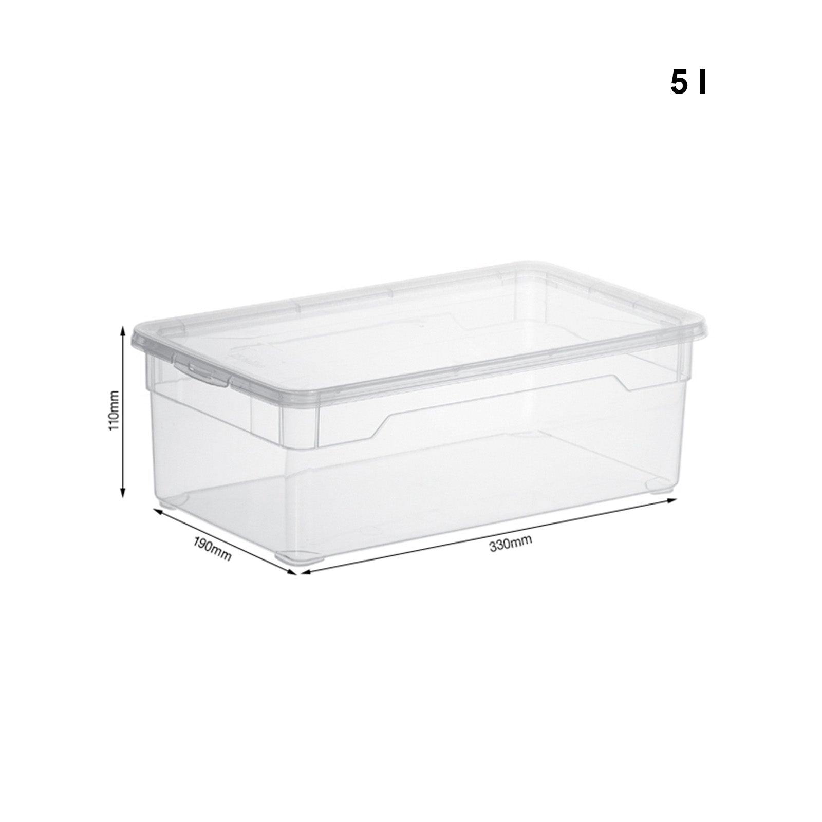 rotho-clear-aufbewahrungsbox-lady-shoe-5-l-3er-set-transparent image 7