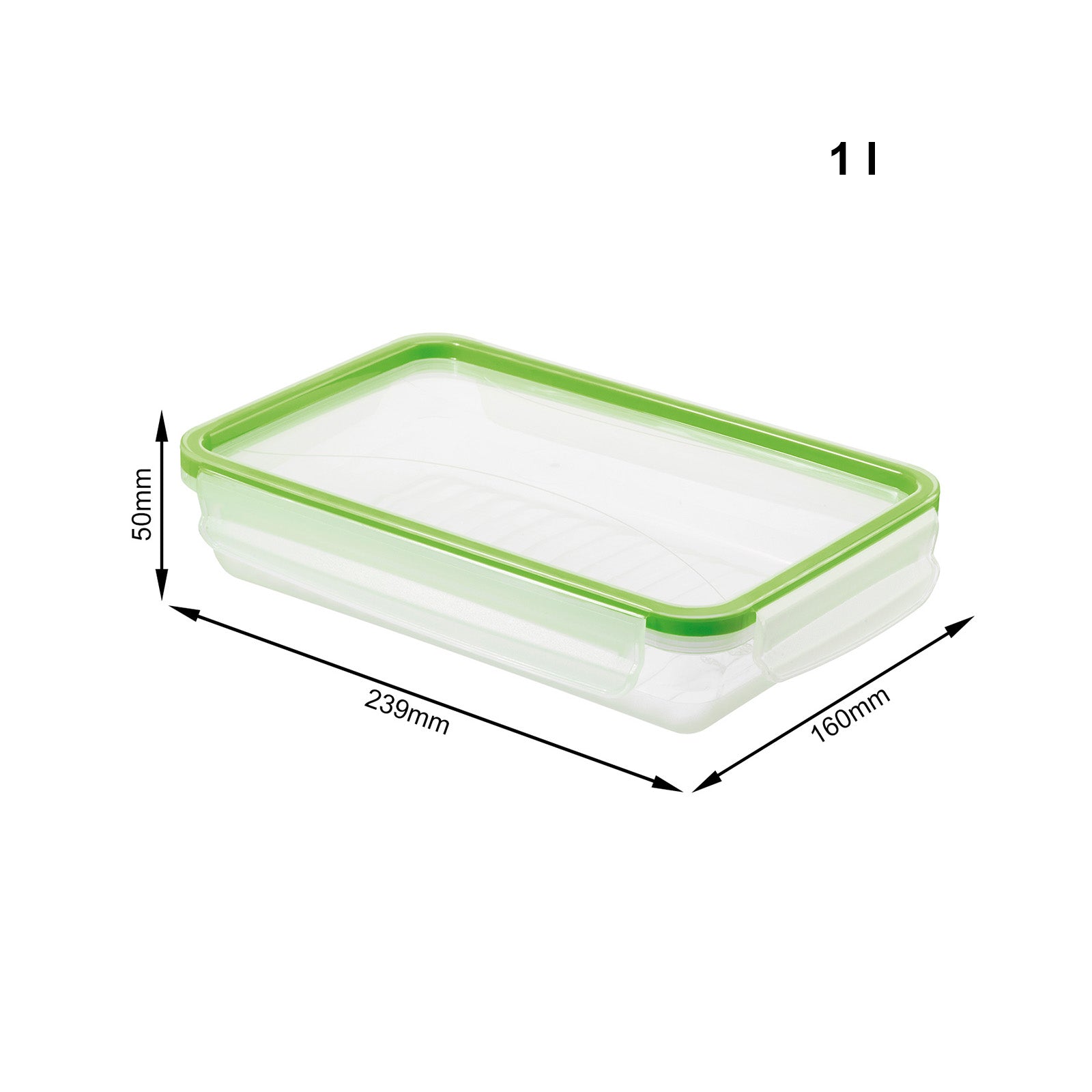 rotho-clic-lock-frischhaltedose-1-l-transparent-flach image 8