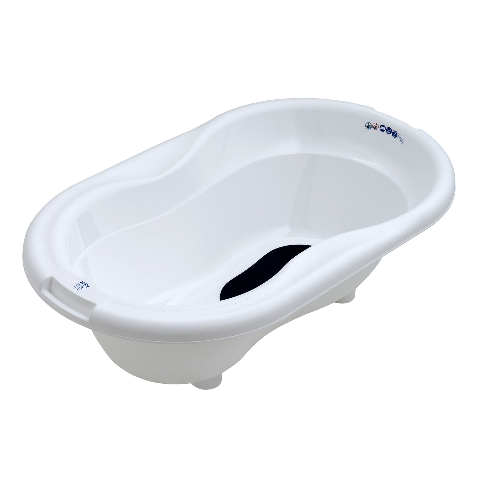 rotho-top-baby-badewanne-wei-mit-ablauf-und-matte image 5