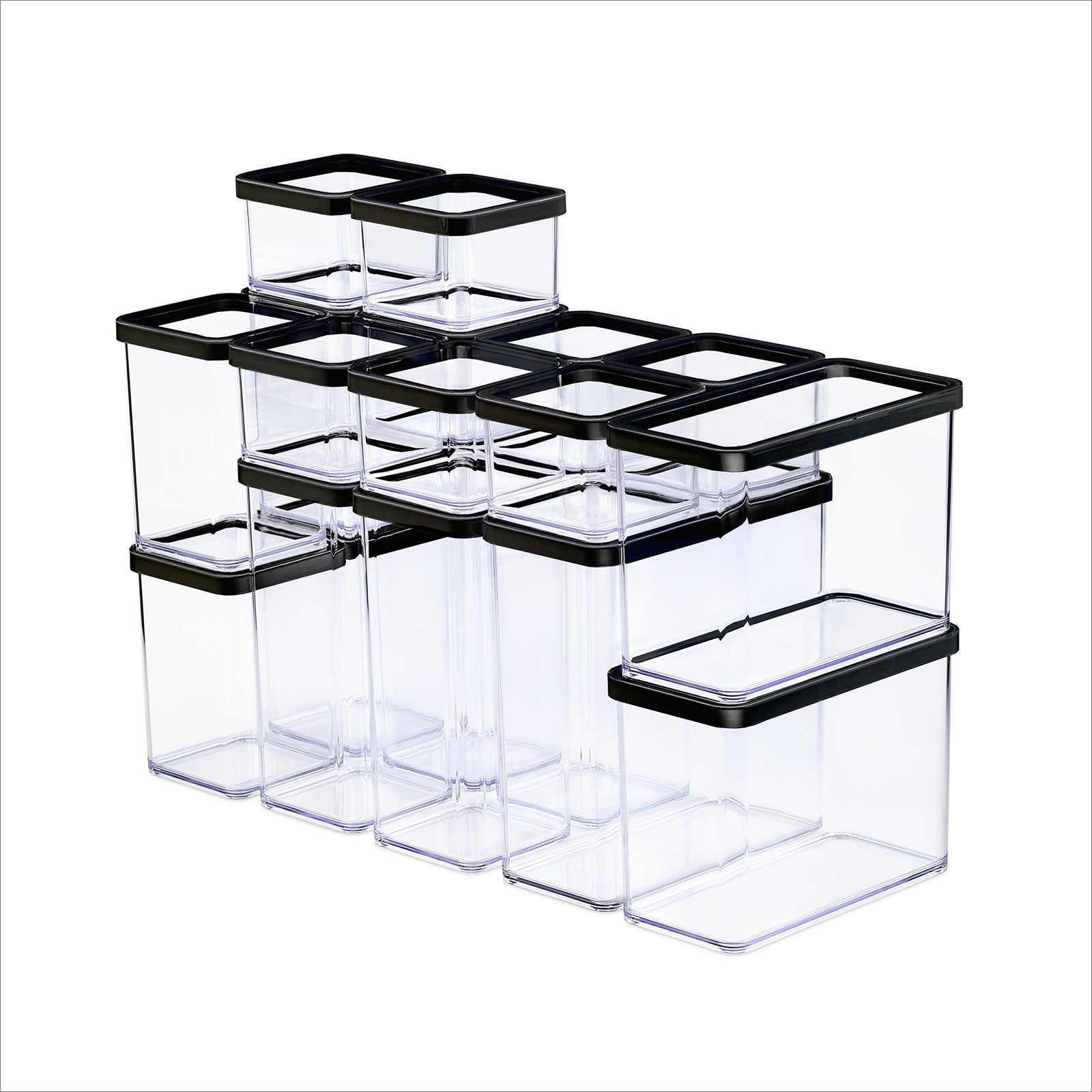 rotho-loft-set-premium-dosen-19-tlg-vorratsdosen-transparent-wei-luftdicht image 1