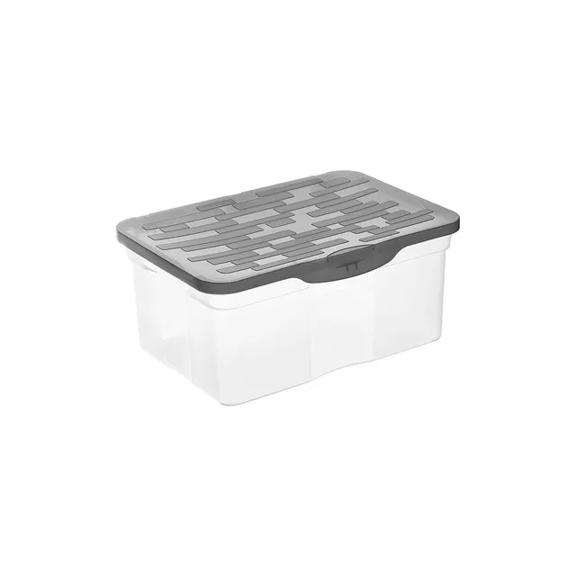 rotho-ranger-aufbewahrungsbox-din-a4-13l-transparent-stapelbar image 1