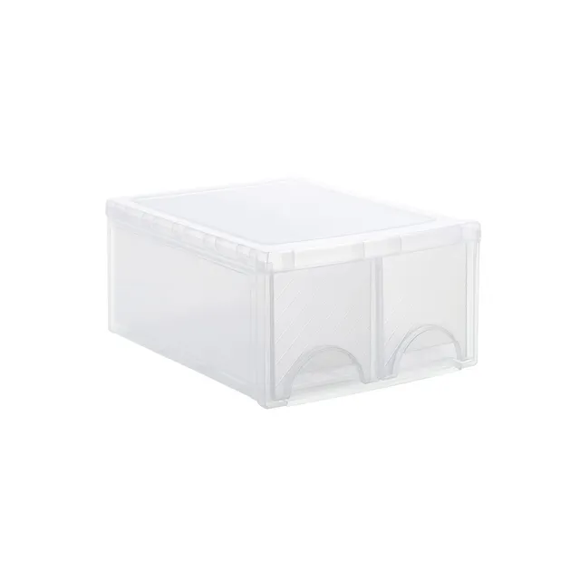 rotho-frontbox-schubladenbox-a4-2-f-cher-transparent image 1