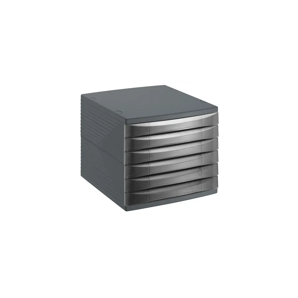 rotho-quadra-b-robox-a4-schubladenbox-6-sch-be-anthrazit image 1