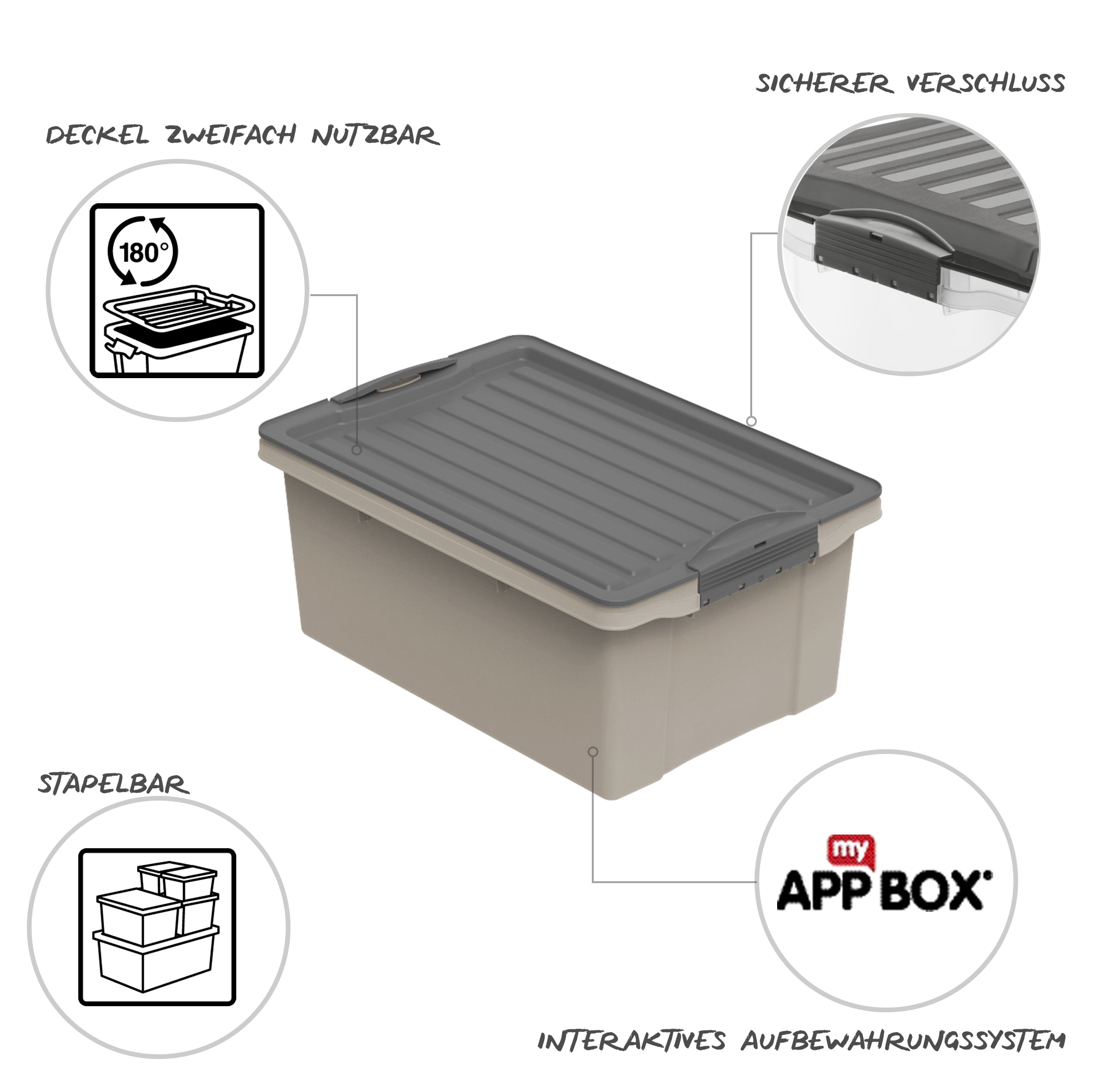 rotho-compact-stapelbox-a4-13-l-gr-n-aufbewahrungsbox image 8