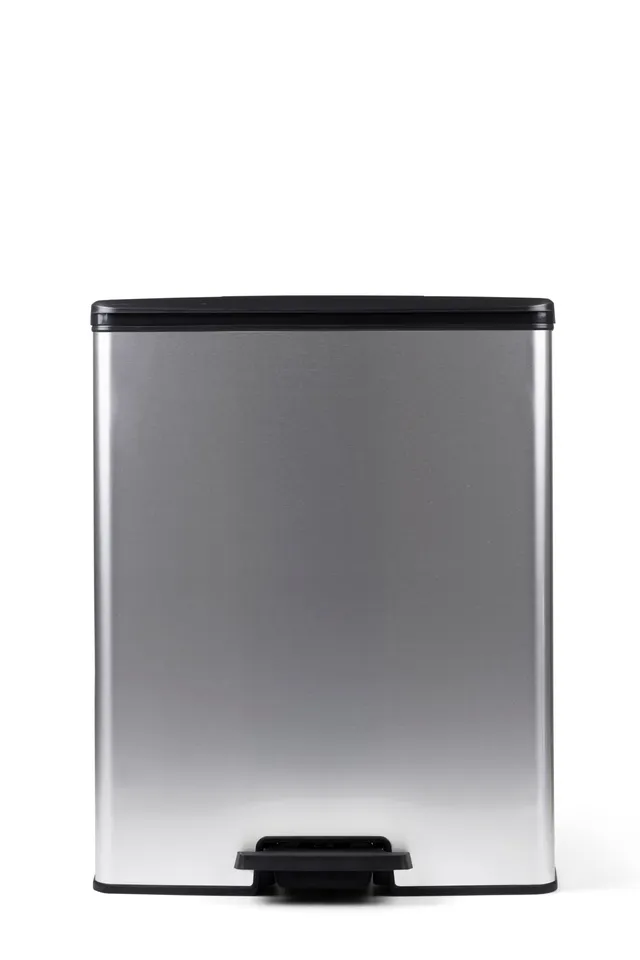 curver-deco-duo-bin-m-lleimer-2x26l-silber-metallic-mit-pedal image 1