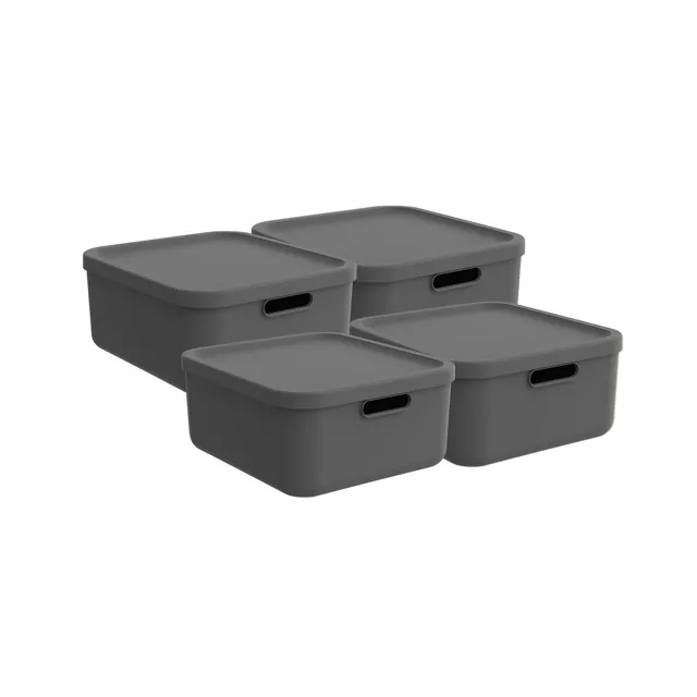 rotho-albula-light-aufbewahrungsbox-20-l-4er-set-stapelbar image 1