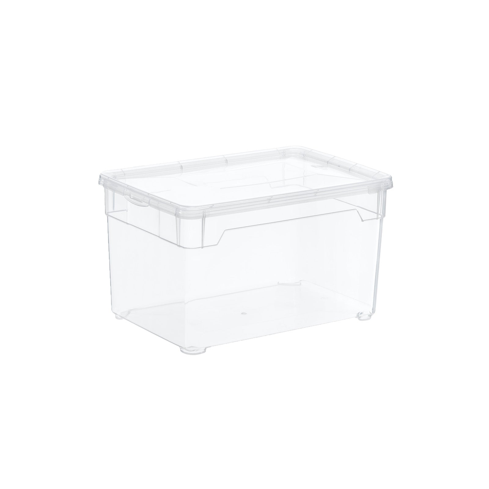 rotho-clear-box-5-l-hoch-transparent-mit-deckel-stapelbar image 1