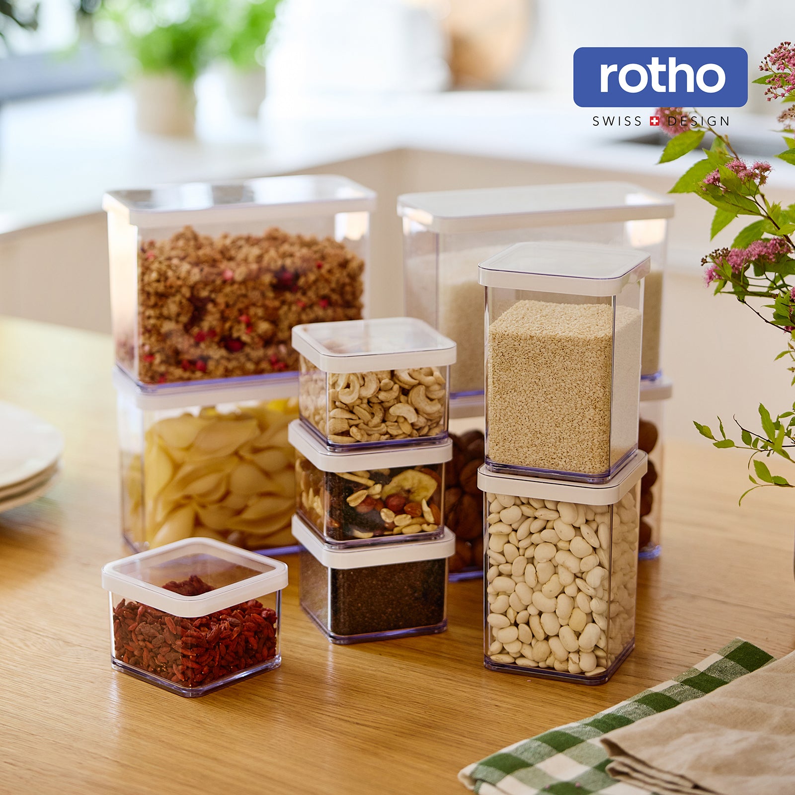 rotho-loft-vorratsdosen-24-tlg-transparent-wei-luftdicht image 5