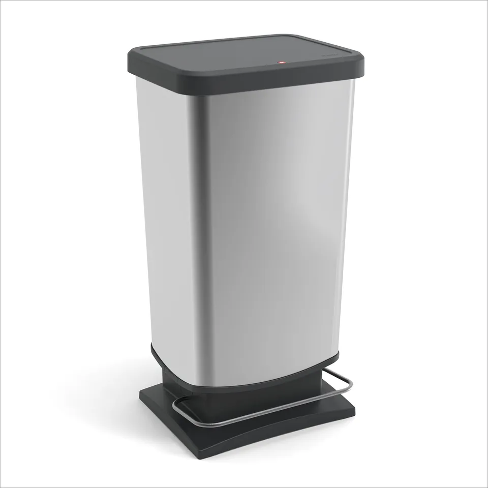 rotho-paso-treteimer-plus-40l-iml-silber-pedaleimer-gro image 1