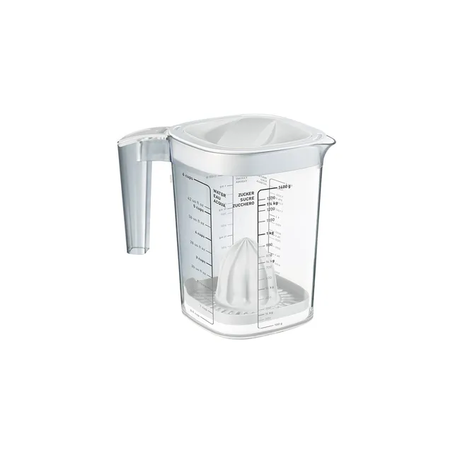 rotho-loft-back-messbecher-1-5l-horizon-blau-mit-reibe-transparent image 1