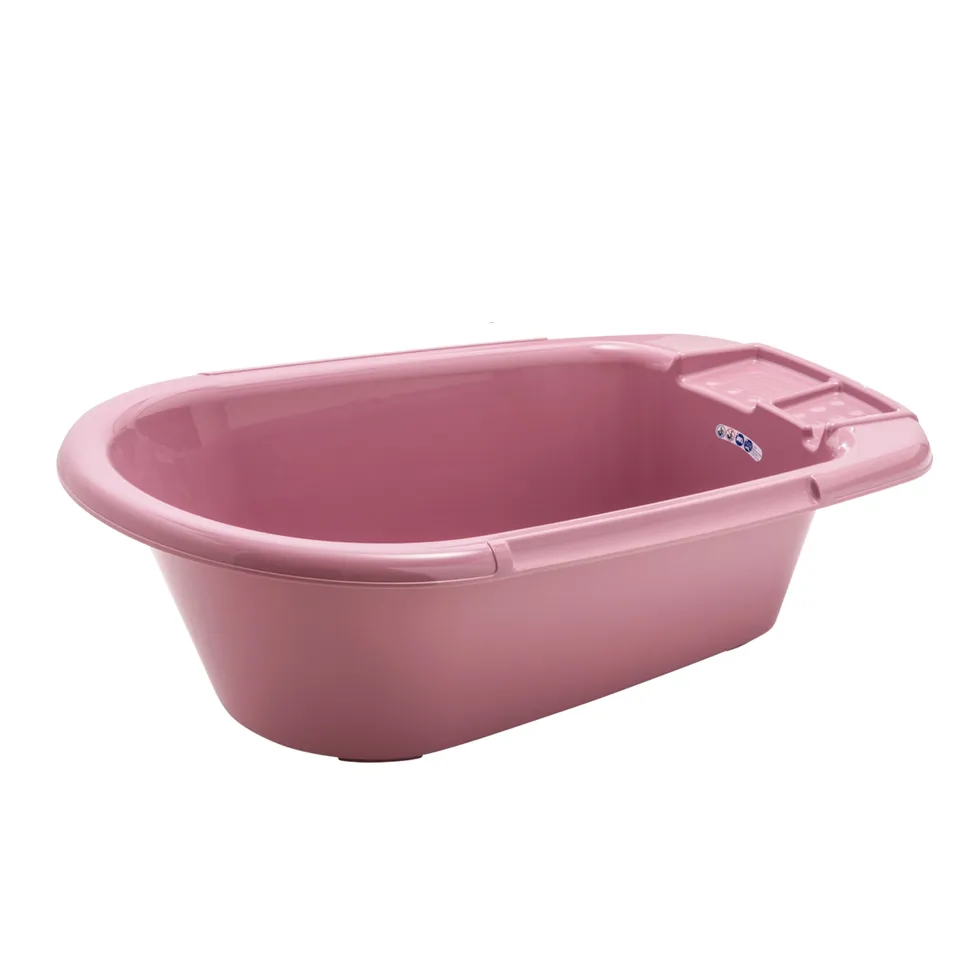 rotho-bella-bambina-babybadewanne-misty-blau-mit-sitz image 1