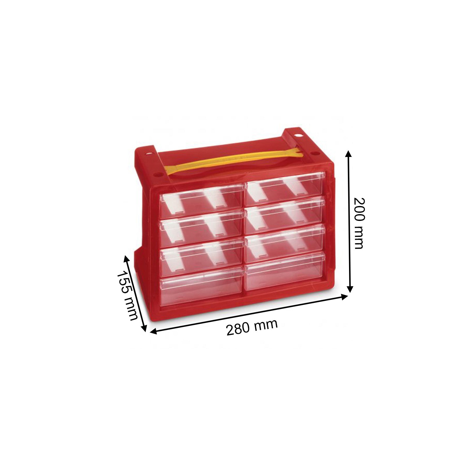 rotho-poker-8-werkzeug-organizer-rot-transparent-8-f-cher image 2