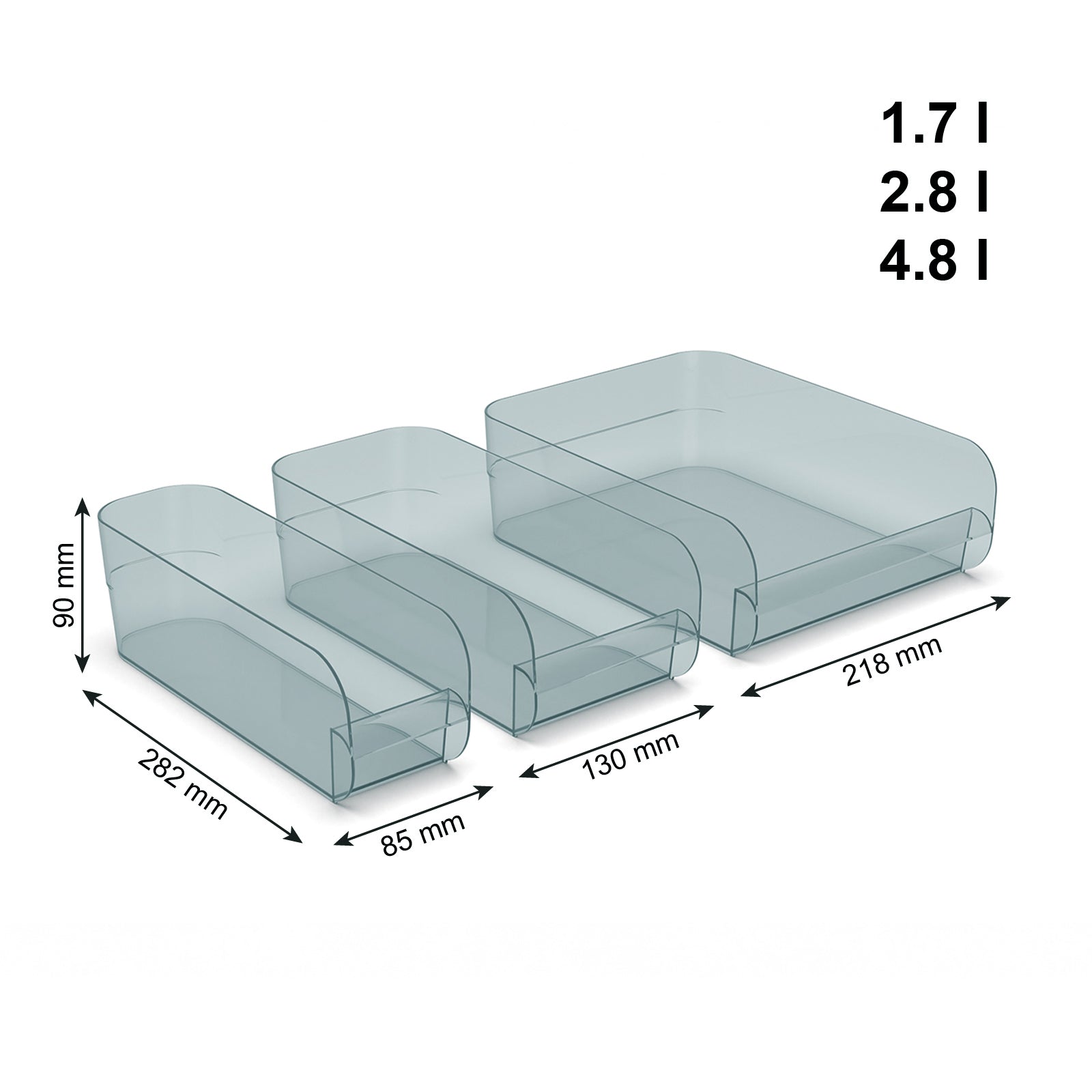 rotho-liskamm-k-hlschrank-organizer-3-tlg-transparent image 3