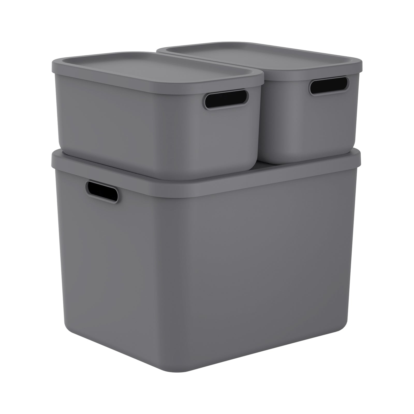 rotho-albula-light-aufbewahrungsbox-set-anthrazit-55l-12l image 8
