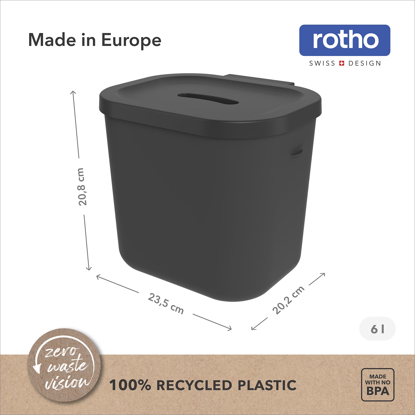 rotho-salsa-biobeh-lter-6-l-holzkohle-schwarz-recycling image 5