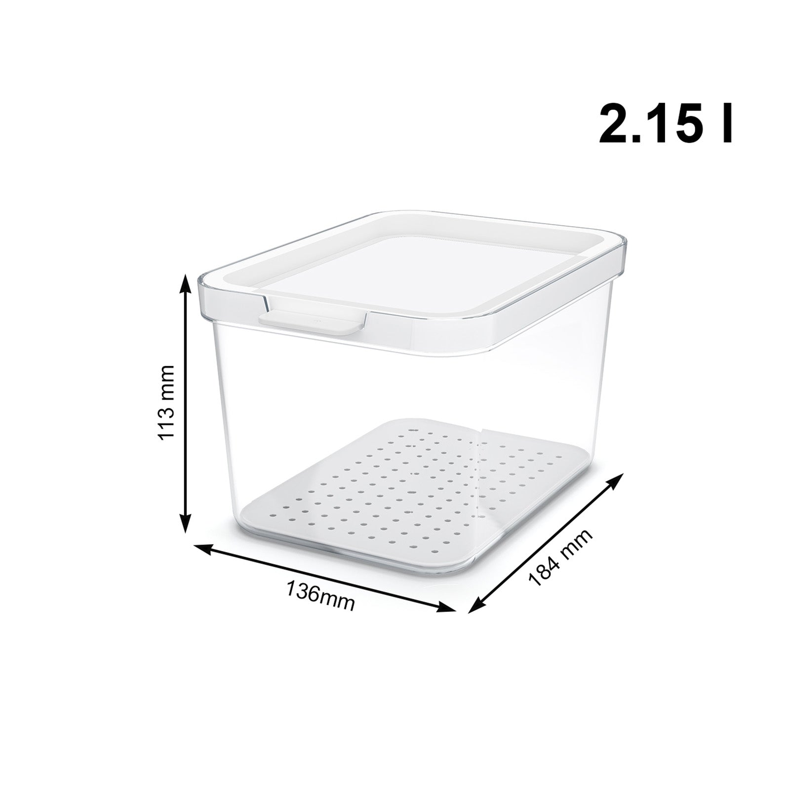 rotho-cauma-k-hlschrankorganizer-2-15l-vorratsbox-transparent image 3