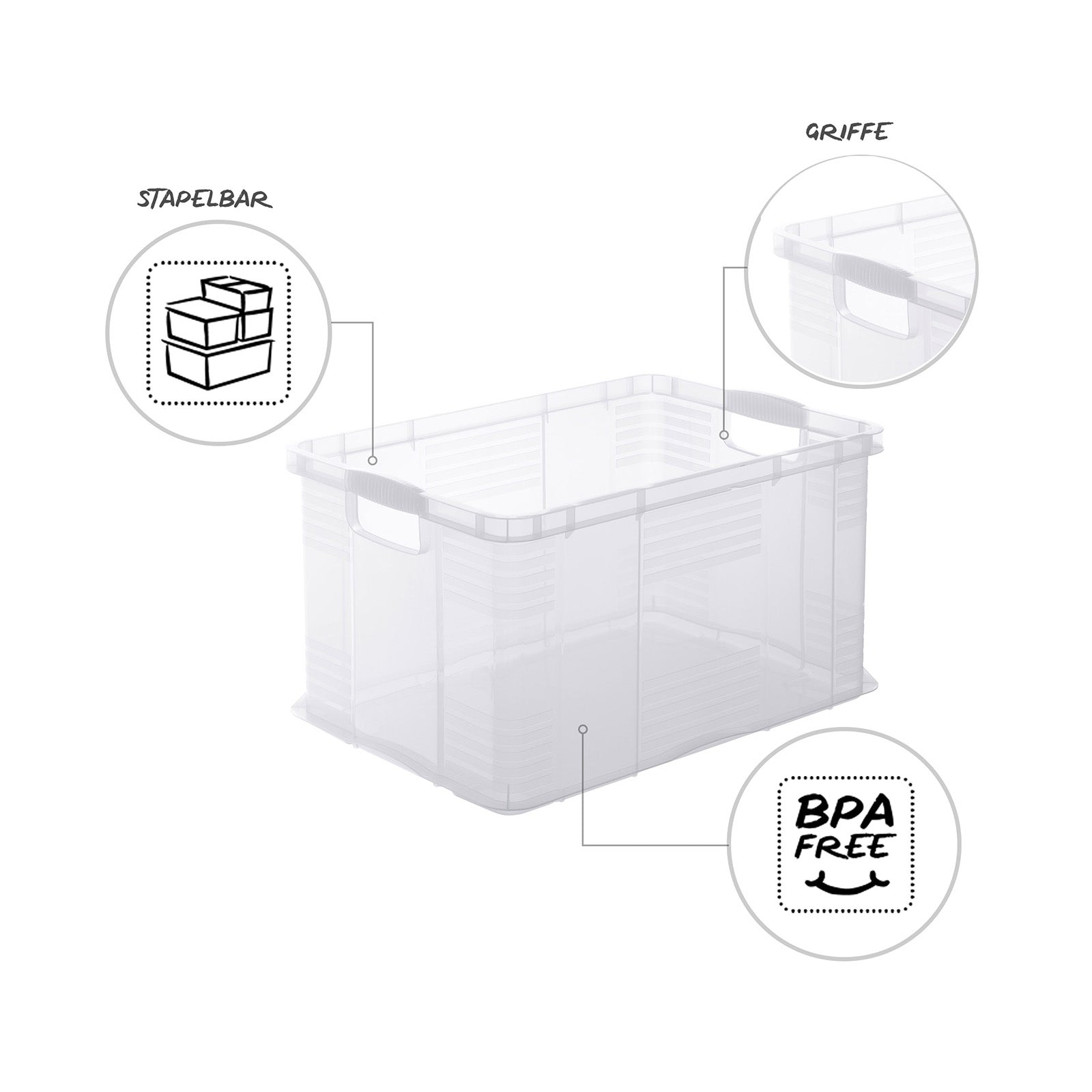 rotho-agilo-systembox-a4-17-5-l-transparent-stapelbar image 6