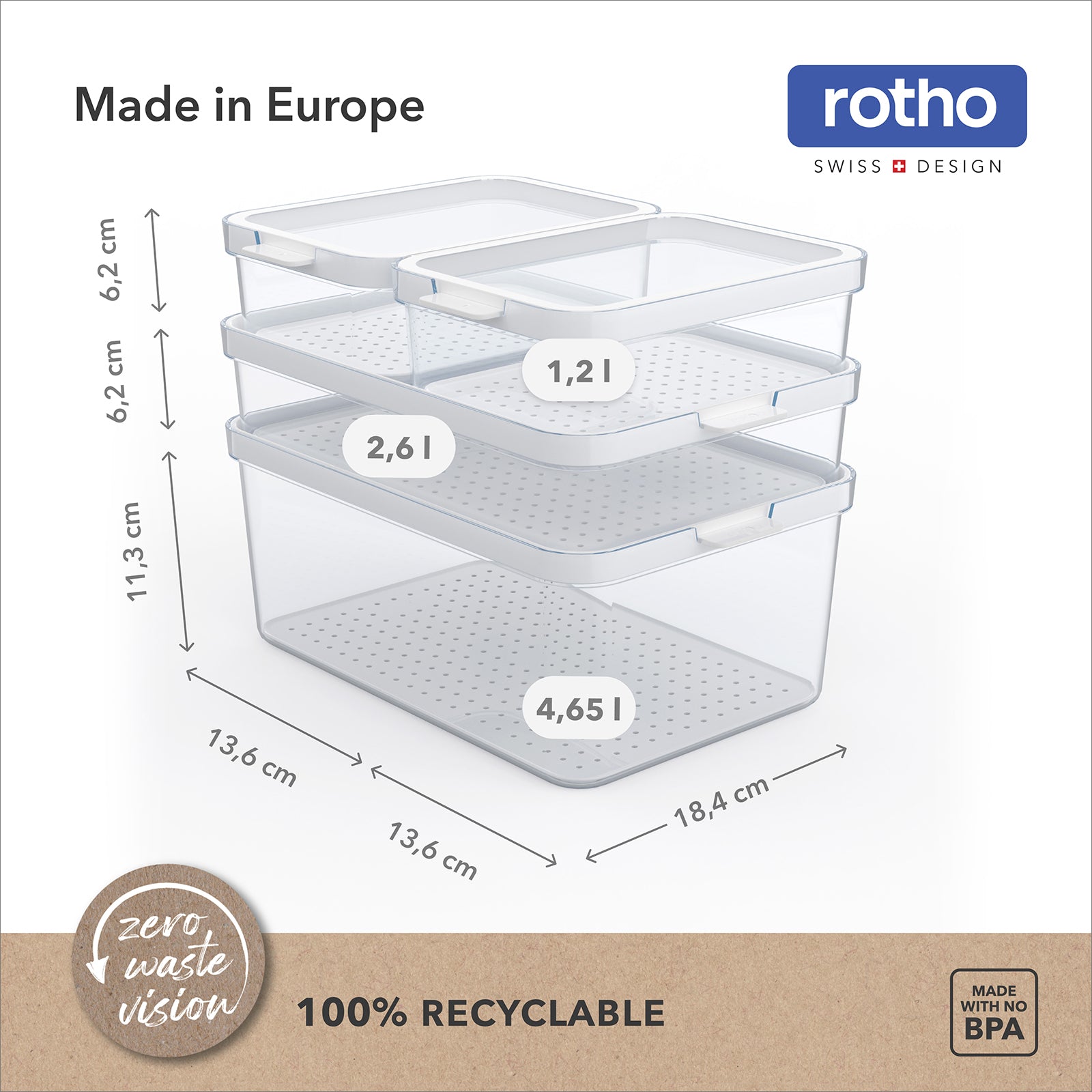 rotho-cauma-k-hlschrank-organizer-4-tlg-transparent image 4