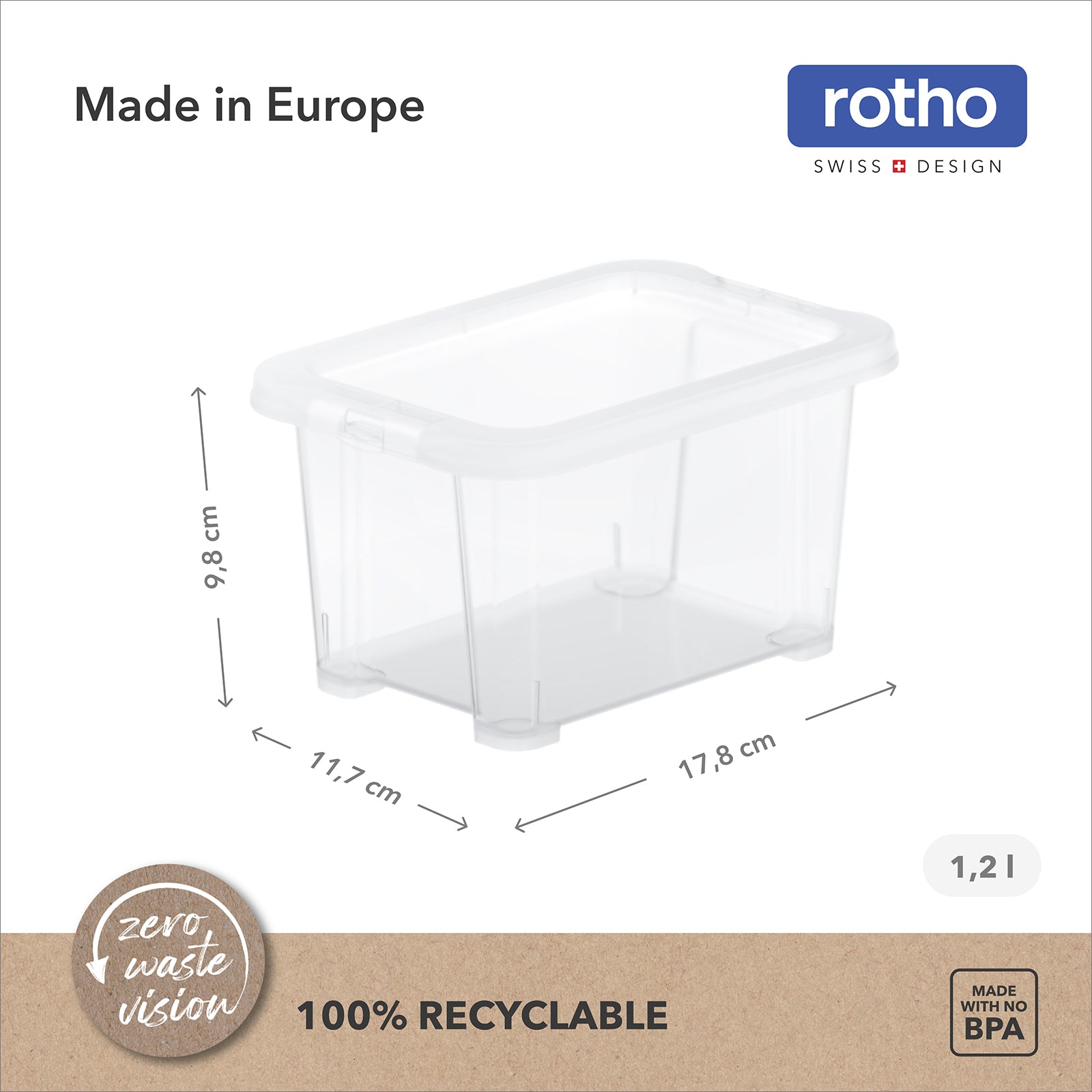 rotho-core-basic-box-1-2-l-mit-deckel-8er-set-transparent-stapelbar image 3