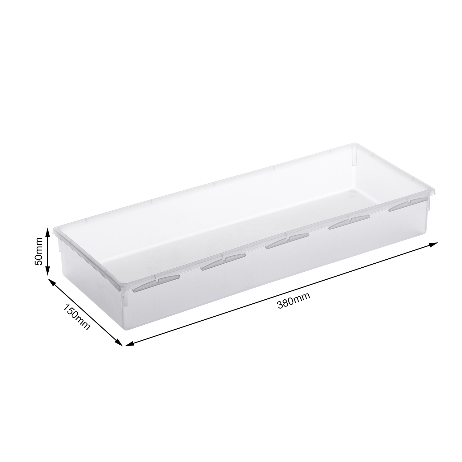 rotho-basic-ordnungssystem-38x15cm-schubladenorganizer-transparent image 3