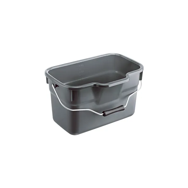rotho-basic-eimer-eckig-12-l-anthrazit-mit-ausguss image 1