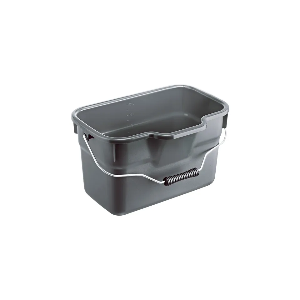 rotho-basic-eimer-eckig-12-l-anthrazit-mit-ausguss image 1