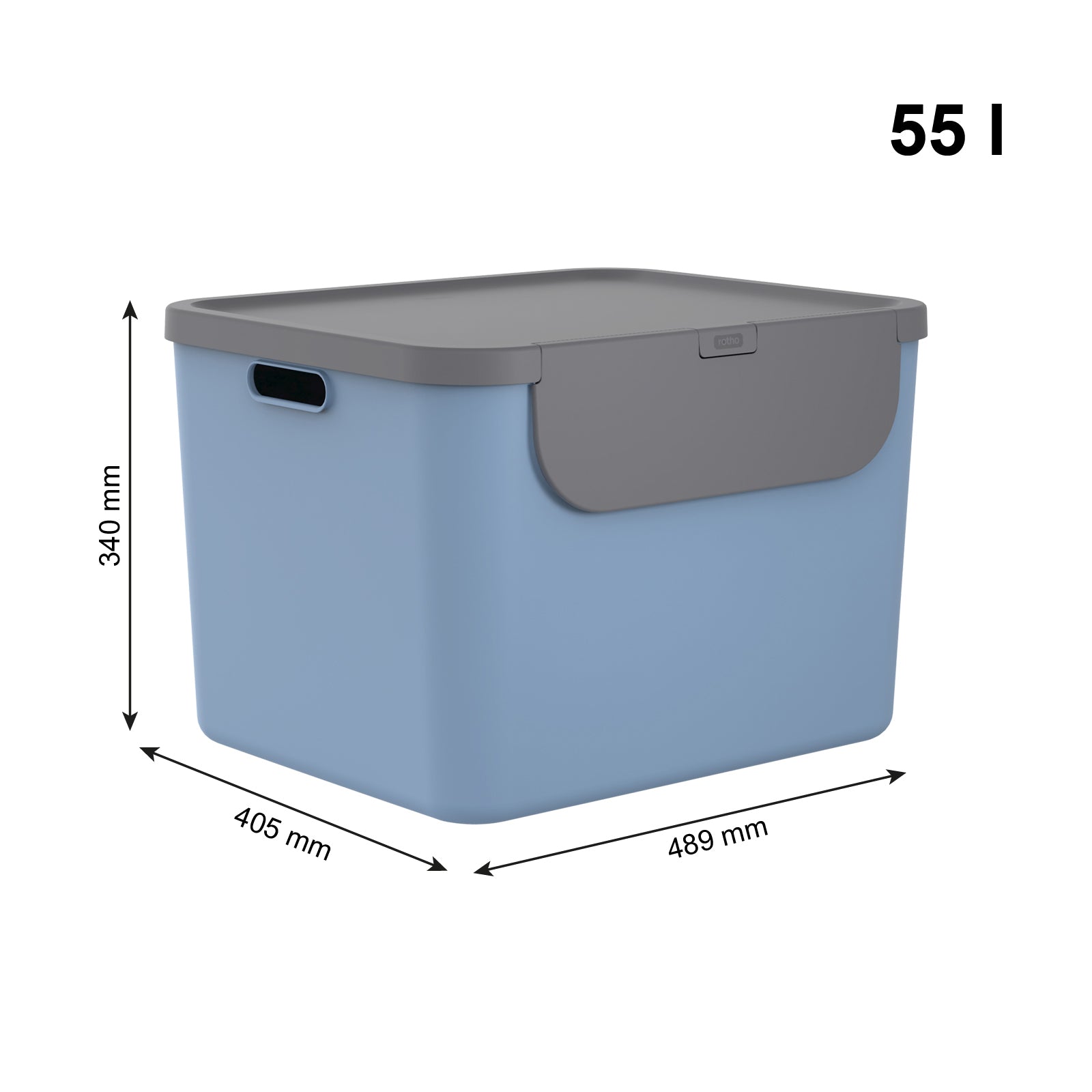 rotho-albula-recyclingbeh-lter-55-l-anthrazit-stapelbar image 4