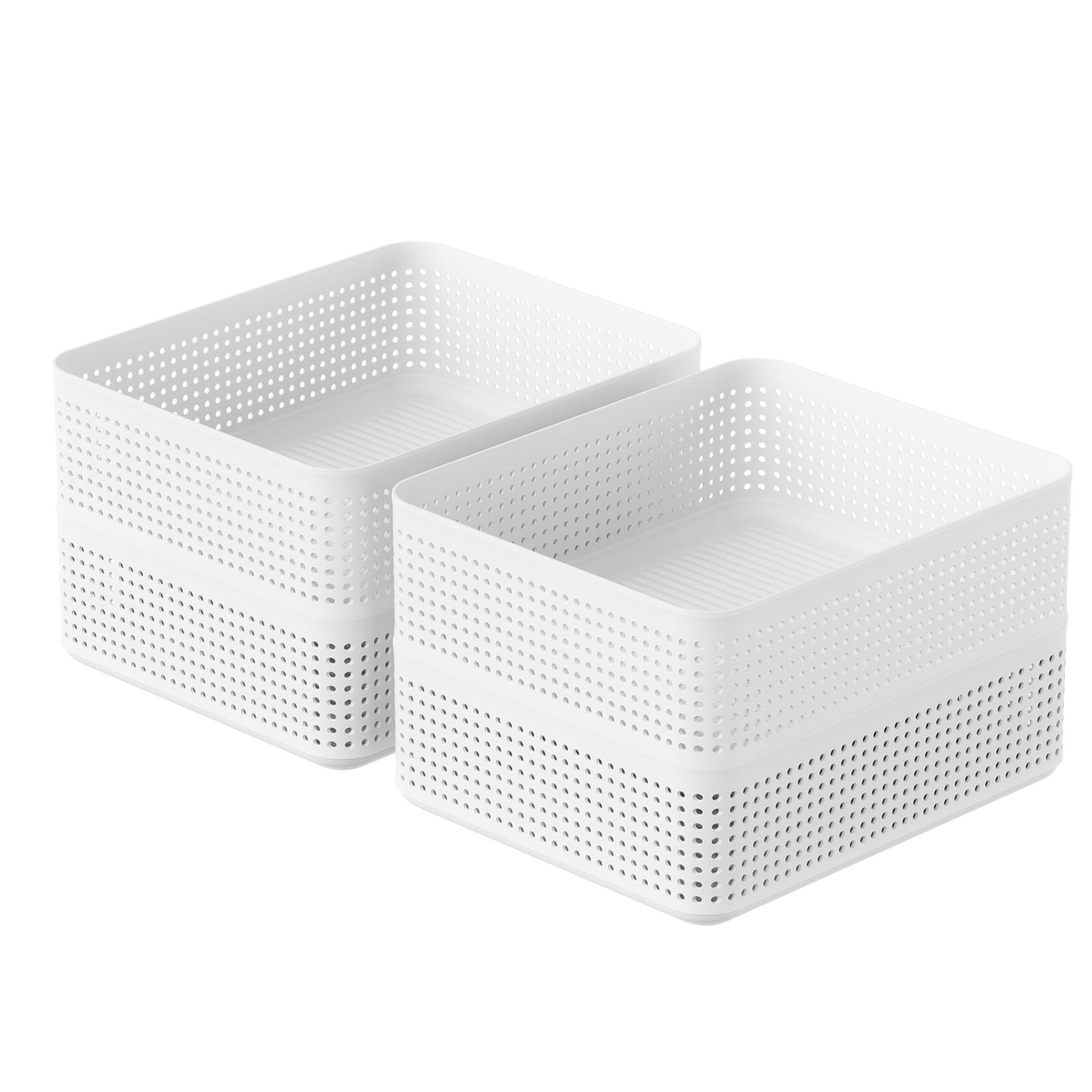 rotho-wop-korb-xl-4er-set-mistletoe-wei-schrankorganizer image 1
